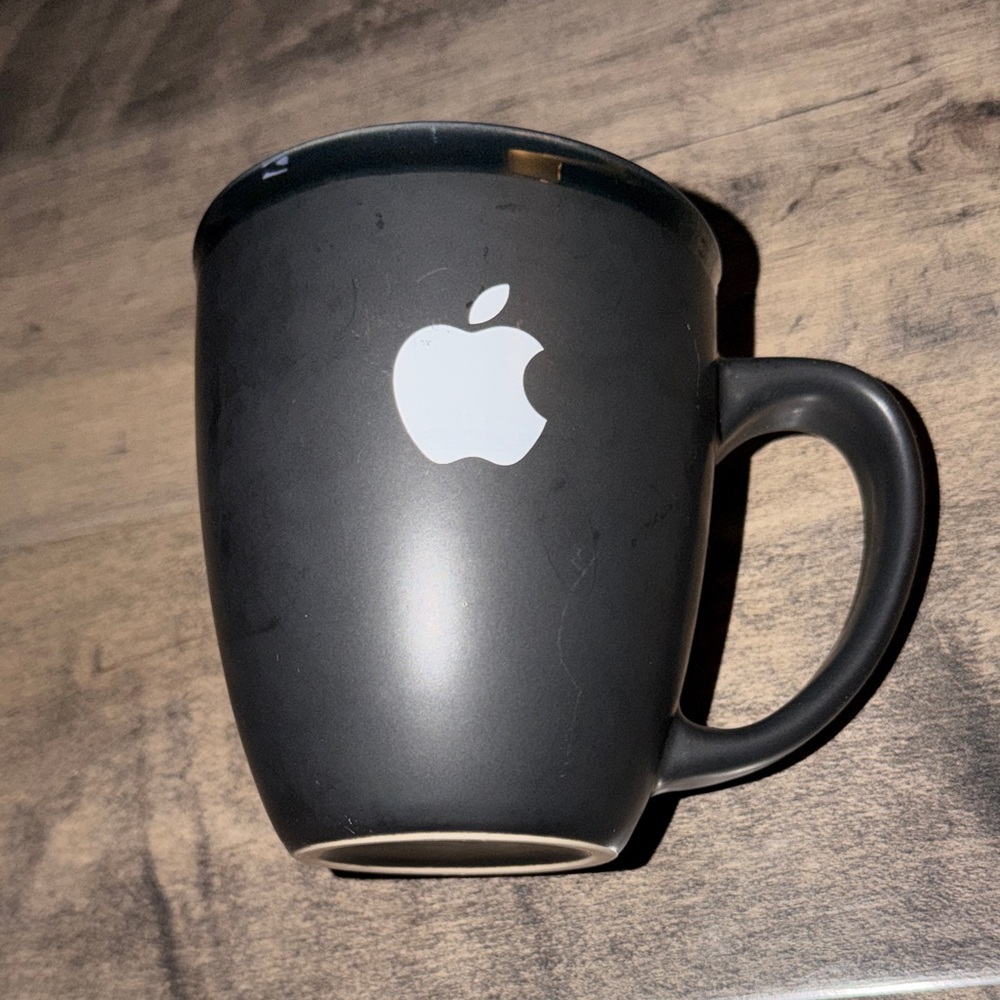 Apple Matte Black Coffee Mug